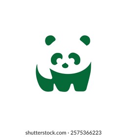 panda logo design vector template. cute panda illustration vector design. panda icon design vector for any business. animal, dog , cat, wolf, fox, perfect for Stickers, Prints for Clothing, Coloring.