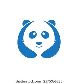 panda logo design vector template. cute panda illustration vector design. panda icon design vector for any business. animal, dog , cat, wolf, fox, perfect for Stickers, Prints for Clothing, Coloring.