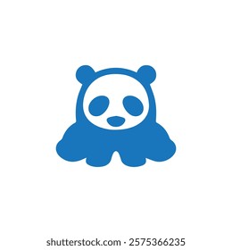 panda logo design vector template. cute panda illustration vector design. panda icon design vector for any business. animal, dog , cat, wolf, fox, perfect for Stickers, Prints for Clothing, Coloring.