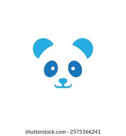 panda logo design vector template. cute panda illustration vector design. panda icon design vector for any business. animal, dog , cat, wolf, fox, perfect for Stickers, Prints for Clothing, Coloring.