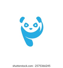 panda logo design vector template. cute panda illustration vector design. panda icon design vector for any business. animal, dog , cat, wolf, fox, perfect for Stickers, Prints for Clothing, Coloring.