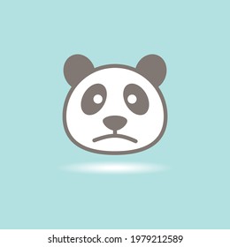 panda logo flatdesign vector image