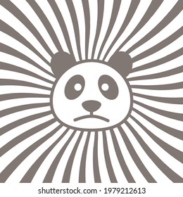 panda logo flatdesign vector image
