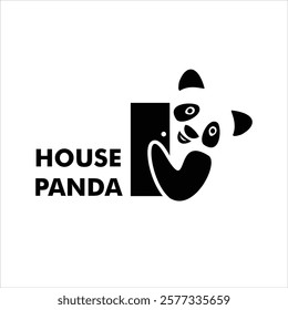 PANDA LOGO. HOUSE PANDA. THE PLACE OF THE PANDA FAMILY