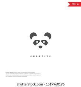 Panda Logo icon design. Premium Line Alphabet Monochrome Monogram emblem. Vector graphic design template element. Graphic Symbol for Corporate Business Identity. 