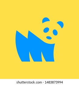 Panda logo. Icon design. Template elements