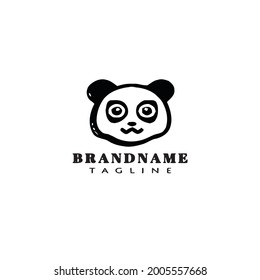 panda logo icon design template modern vector