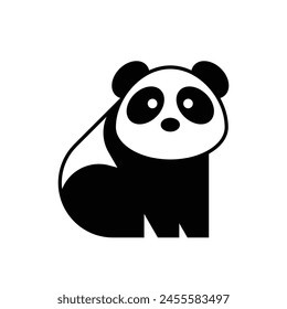 Panda logo. Icon design. Template elements	