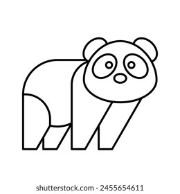Panda logo. Icon design. Template elements	
