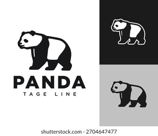 Panda Logo Illustration einfaches Design