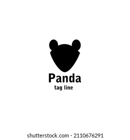 panda logo. illustration panda. vector bear. simple and minimalist