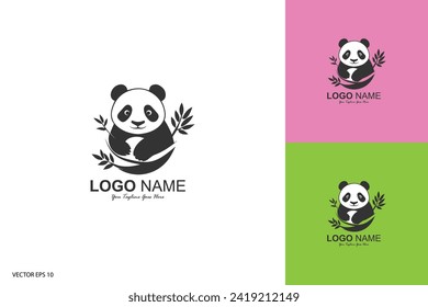 panda logo illustration vector design