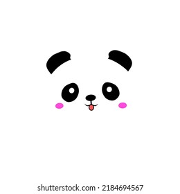 Panda logo. Isolated panda head on white background. Asian bear mascot idea for logo, emblem, symbol, icon. Vector illustration.