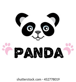 Panda Logo Isolated Head On White Stock Vector (Royalty Free) 452778019 ...