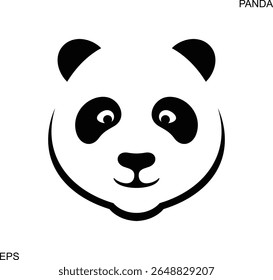 Logo de Panda. Panda aislado sobre fondo blanco