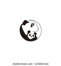 PANDA LOGO LETTER VECTOR INSPIRATIONS ANIMAL