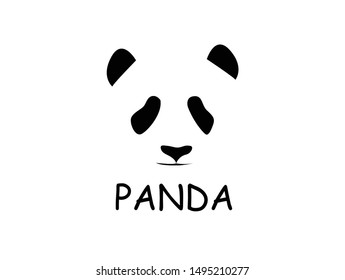 Panda logo on white background