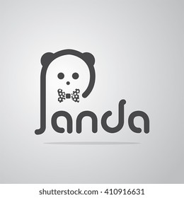 Panda logo outline