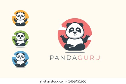 Panda logo is shaped like one who is meditating