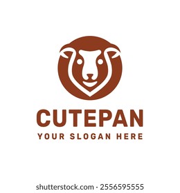 Panda logo silhouette vector art illustration