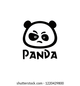 Panda logo is a simple vector