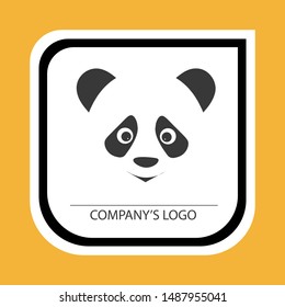 Panda logo. A symbol of kindness, naivety, generosity of calm, measured. Vector.