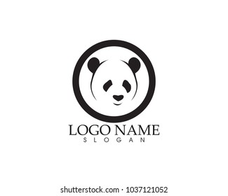 Panda logo and symbols template icons app