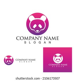 Panda logo and symbols template icons app