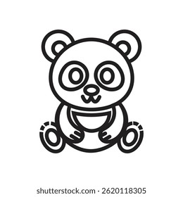 Ícone de modelo de logotipo Panda Design de ilustração