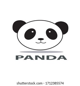 Panda logo template illustration vector