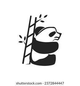 Panda Logo template Isolated. Brand Identity. Icon Abstract Vector graphic