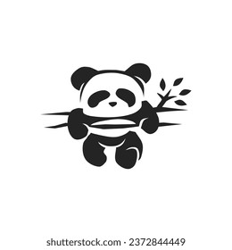 Panda Logo template Isolated. Brand Identity. Icon Abstract Vector graphic