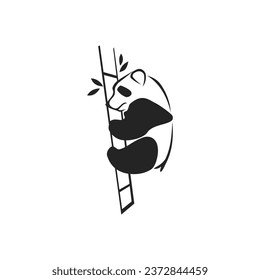 Panda Logo template Isolated. Brand Identity. Icon Abstract Vector graphic