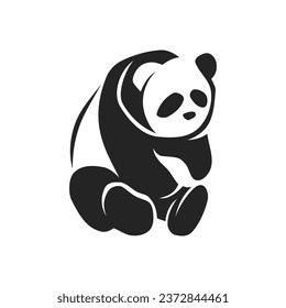 Plantilla de logotipo de Panda Aislada. Identidad de marca. Gráfico de vectores de resumen de iconos