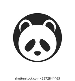 Plantilla de logotipo de Panda Aislada. Identidad de marca. Gráfico de vectores de resumen de iconos