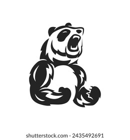 Plantilla de logotipo de Panda Aislado. Identidad de marca. Icono Abstracto Vector gráfico