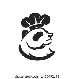 Panda Logo template Isolated. Brand Identity. Icon Abstract Vector graphic