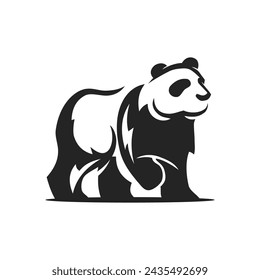 Panda Logo template Isolated. Brand Identity. Icon Abstract Vector graphic