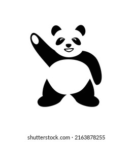 panda logo template. wild animal icon, sign and symbol