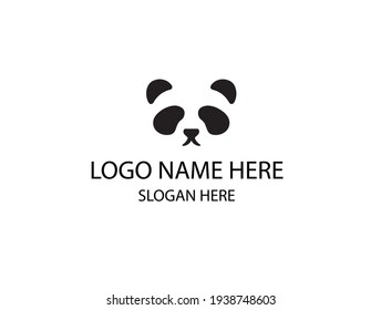 PANDA LOGO VECTOR BLACK AND WHITE LOGO FOR ZOO