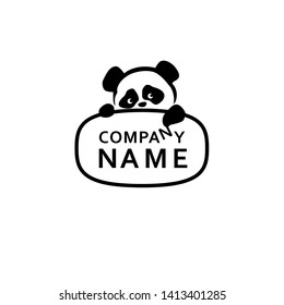 Panda, Panda logo, Panda vector, Cartoon Panda on a white background, Pet supplies logo, Zoo logo