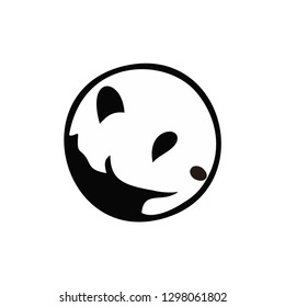 Panda logo vector group combinations