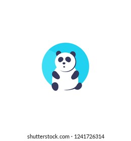 Panda logo, vector icon