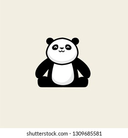 panda logo vector icon illustration