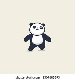 panda logo vector icon illustration