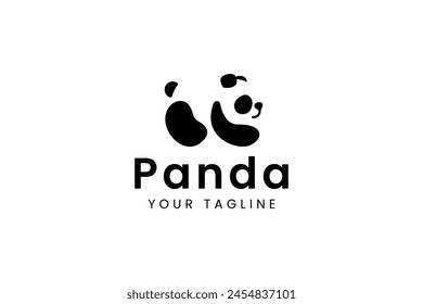 Panda Logo Vektorgrafik Icon Illustration