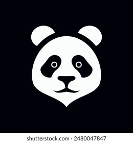 panda logo vector icon illustration, Panda Logo Vector illustration of panda isolated on white background.