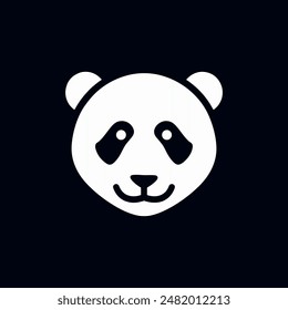 panda logo vector icon illustration, Panda Logo Vector illustration of panda isolated on white background.