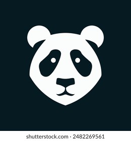 panda logo vector icon illustration, Panda Logo Vector illustration of panda isolated on white background.