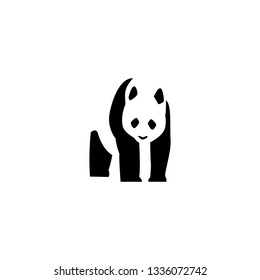 panda logo vector in isolated background
